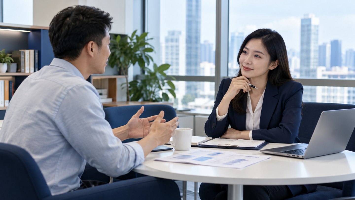 商务洽谈示意